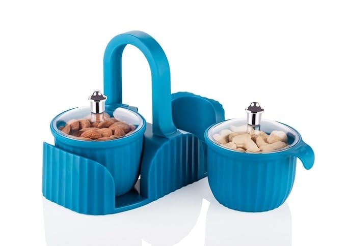 KIDINGTON Marvella Multipurpose Dry Fruit Box 2 pc Jar Set Aachar Pickle Container Mukhwas Tray Dining Spice Stand Chocolate Mouth Freshener Masala Storage For Home kitchen Dining1pcs - Image 3