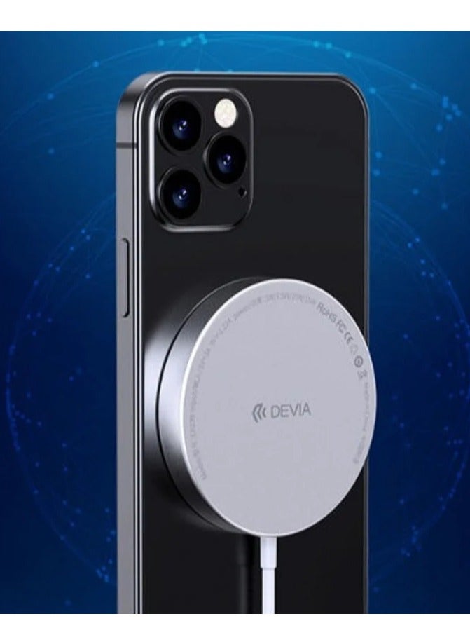 ديفيا شاحن لاسلكي مغناطيسي ، يدعم شحن Qi - Image 2