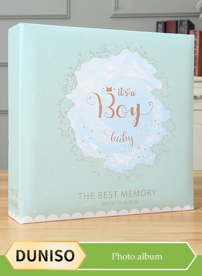 DUNISO Photo Albums，self adhesive scrapbook, magnetic self adhesive photo DIY album, can hold 6 inch photos, suitable for recording family and children's travel, 22.5 * 22 * 5.5cm, 50 pages - Image 1