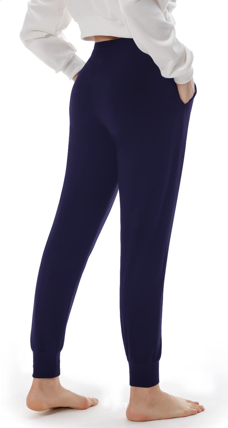 FULLSOFT Fleece Lined Sweatpants for Women-Thermal Athletic Joggers with Pockets Yoga Pants for Running Winter(Navy Blue,Large) - Image 3