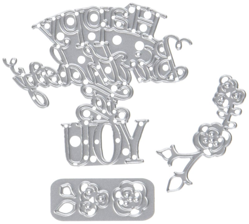 Sizzix Thinlits Die Set 660368, Happy Birthday to You Phrase by Jen Long, 3 Pack, Multi Color, One Size - Image 2