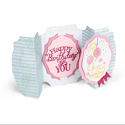 Sizzix Thinlits Die Set 660368, Happy Birthday to You Phrase by Jen Long, 3 Pack, Multi Color, One Size - Image 4