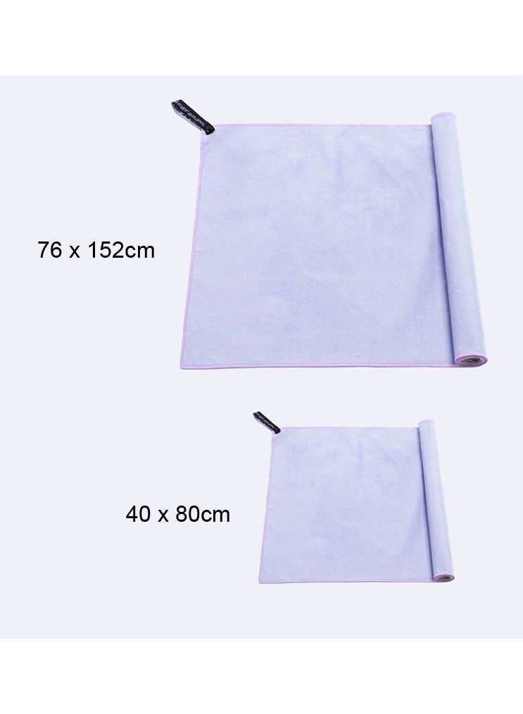2 Packs Microfiber Sports Towels Quick Dry Towel for Beach, Gym, Sports, Yoga & Swim Use （40 x 80cm+76 x 15cm）  - Image 2