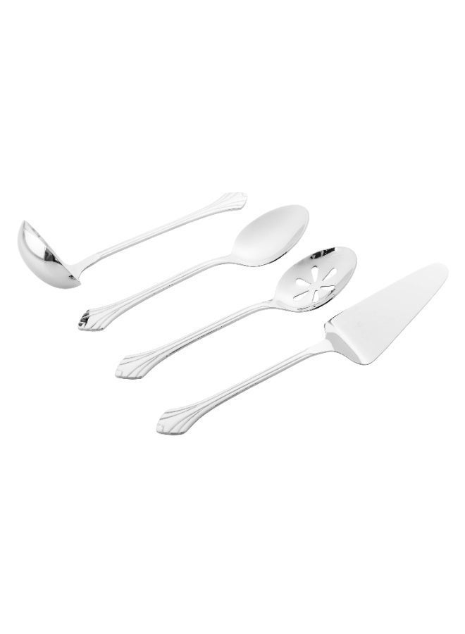 السيف  ✨ شنطة أدوات مائدة فاخرة 76 قطعة – ستانلس ستيل فضي بتصميم راقٍ - Image 3