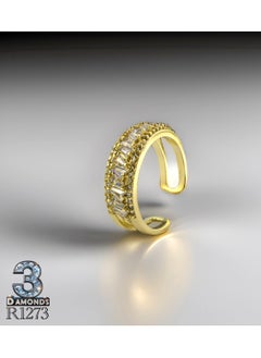 Women's Ring, Gold Plated, High Quality With Sparkling Zircon