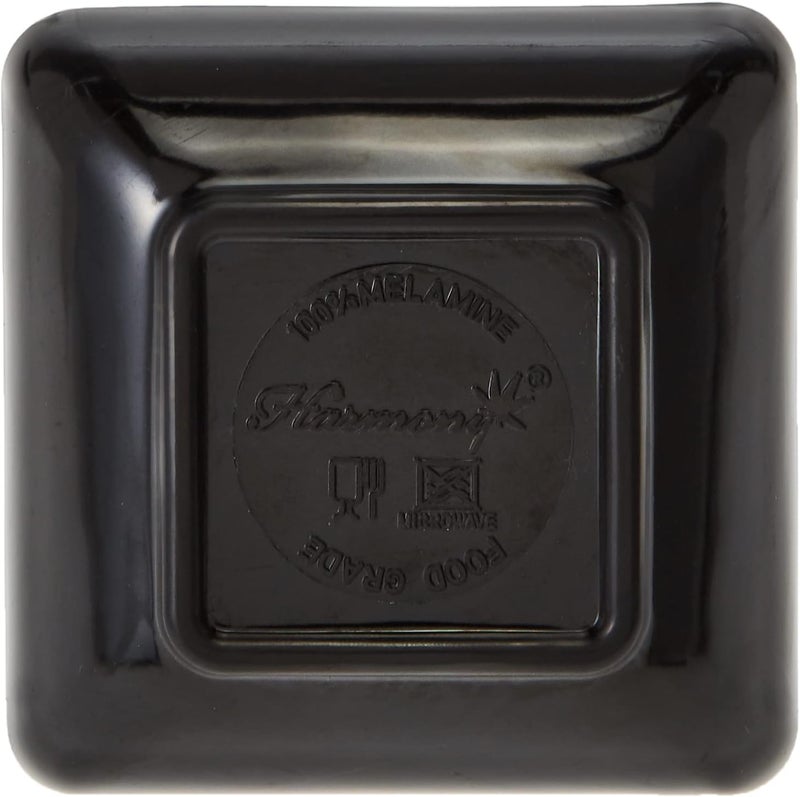 Harmony Servewell Harmony Melamine Horeca 3" Foursquare Saucer, Black, SS2028 - Image 3