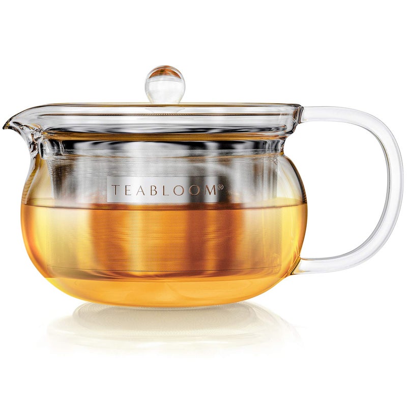 Teabloom Kyoto 2in1 Tea Kettle and Tea Maker Glass Teapot with Removable Loose Tea Filter Tea Connoisseurs Choice