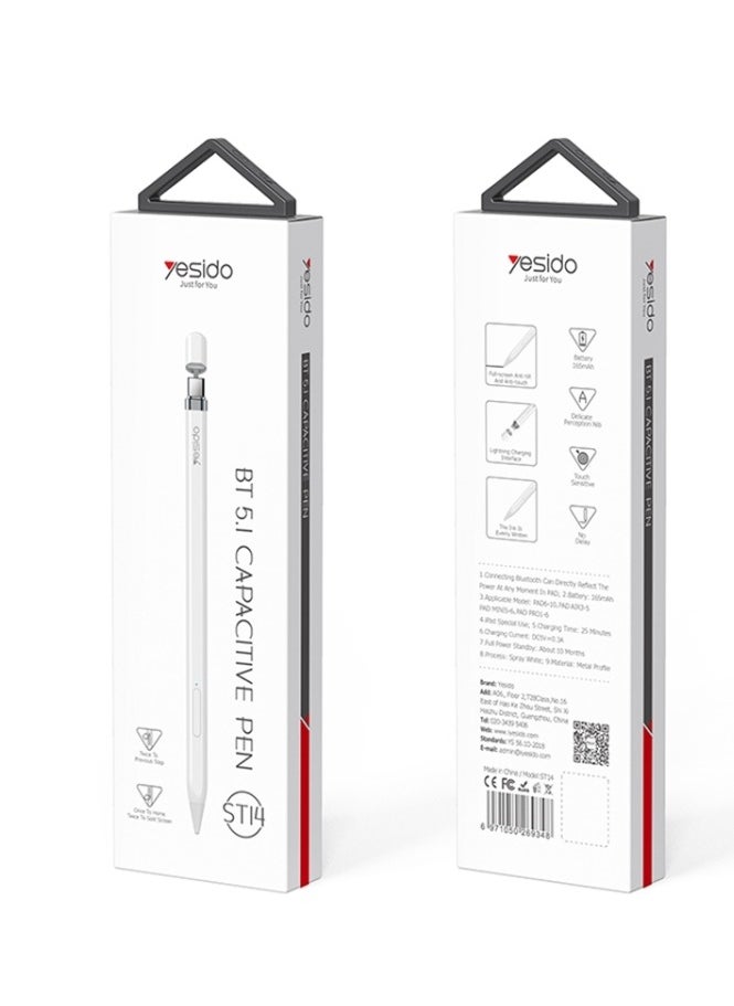 Yesido Black ST14 Capacitive Stylus Pen Is Compatible With All Touch Screen Devices And Is More Suitable For IPads And Tablets