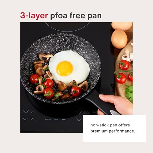 Zyliss Ultimate Non-Stick Frying Pan for thinKitchen:, 20cm/8in, Forged Aluminium, Black, Rockpearl Plus Non-Stick Technology, Suitable for All Hobs Including Induction - Image 5