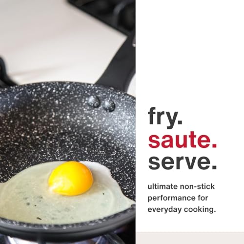 Zyliss Ultimate Non-Stick Frying Pan for thinKitchen:, 20cm/8in, Forged Aluminium, Black, Rockpearl Plus Non-Stick Technology, Suitable for All Hobs Including Induction - Image 2