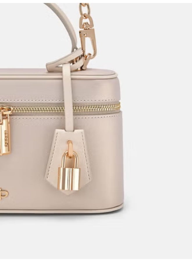 PEDRO Ari Leather Shoulder Bag - Champagne - Image 3