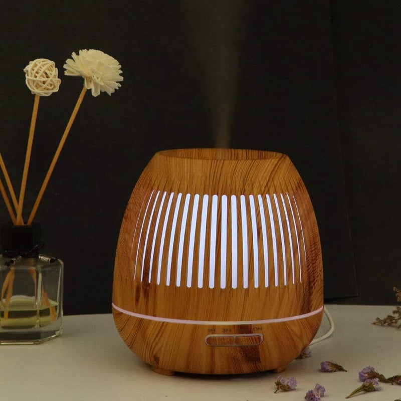 كلاراكو مرطب بالموجات فوق الصوتية مع موزع روائح العلاج بالروائح ووظائف إضاءة ليلية LED بـ 7 ألوان للمنزل واليوغا والمكتب والمنتجعات الصحية وغرفة الأطفال (400 مل) (قابس الاتحاد الأوروبي) - Image 5