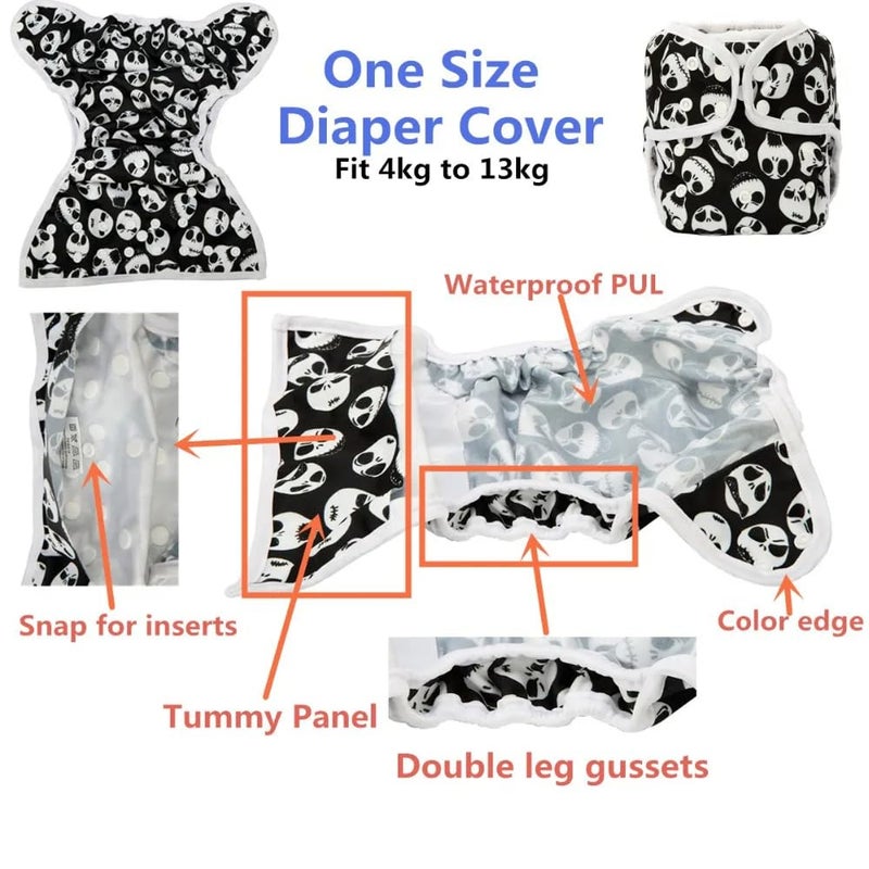 MySouq-Store 1Pcs One Size Baby Cloth Diaper Cover Nappy Waterproof Double Gusset 4-13kg - Reusable and washable (DC62) - Image 5