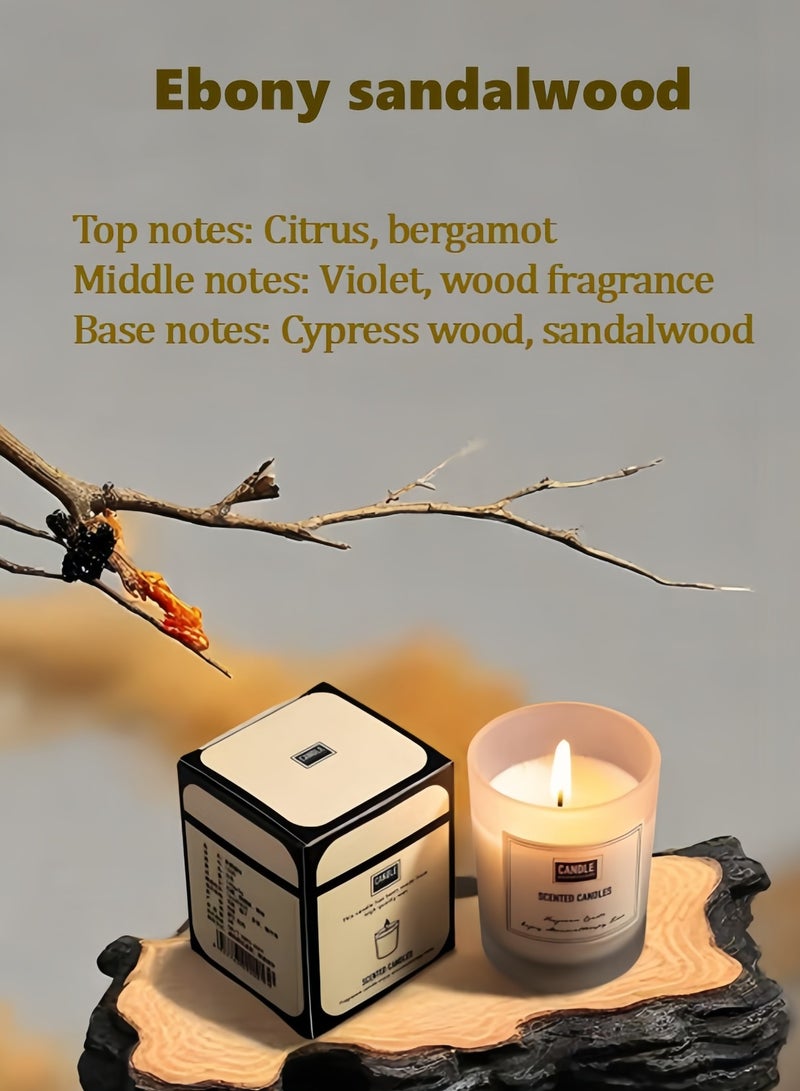 100% Natural Ingredients - Aromatherapy Candle (50g White Cup) Cultivation Atmosphere - Ebony Agarwood - Image 1