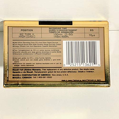 Maxell High Bias XLII 100 Minutes Blank Audio Cassette Tape (100 Minutes) - Image 2
