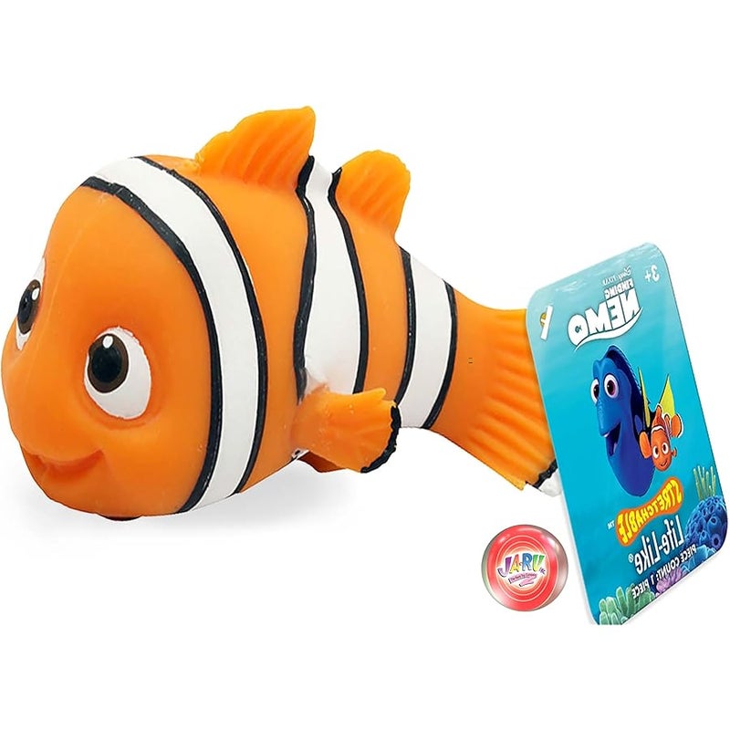 Ja-Ru Disney Stretchy Toys Nemo Figures Squish & Pull Toys. 1 (Unit) Finding Nemo Calming Fidget Toy, Stress Toys, Birthday Gifts for Kids, Boys & Girls. W/ Ball C-6900-1T - Image 1