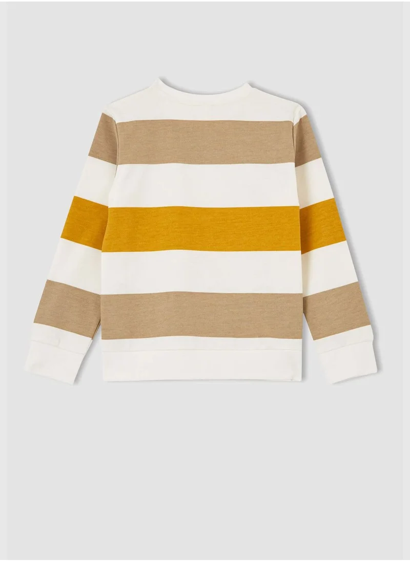 DeFacto Regular Fit Striped Sweatshirt