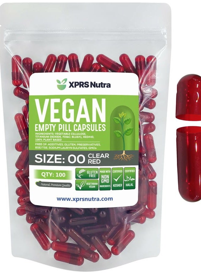 XPRS Nutra Size 00 Empty Capsules - 100 Count Empty Vegan Capsules - Vegetarian Empty Pills - DIY Vegetable Capsule Filling- Veggie Pill Caps (Aqua) - Image 1