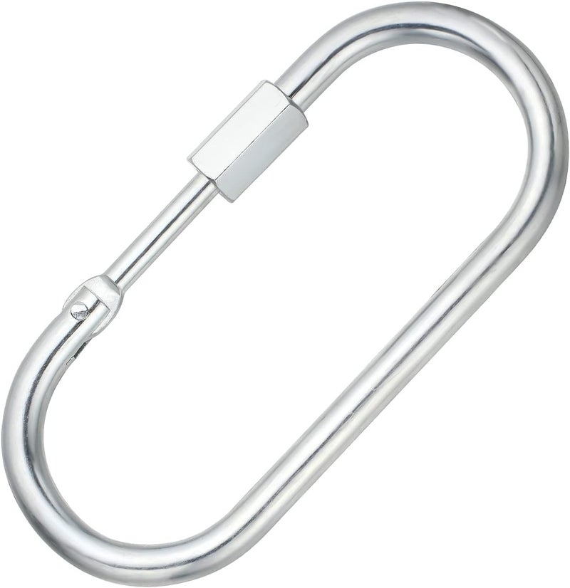 OWAYOTO Quick Link Big Oval Locking Carabiner Clip Large Tow Chain Quick Links Rope Connector 6 Inch M10 for Trailer Swing Hammocks Cable Camping - Image 1