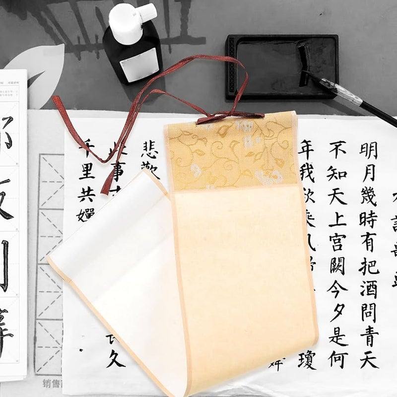 Artibetter Small Hanging Scroll Calligraphy Paper Blank Xuan Rice Paper for Chinese Brush Painting - Image 3