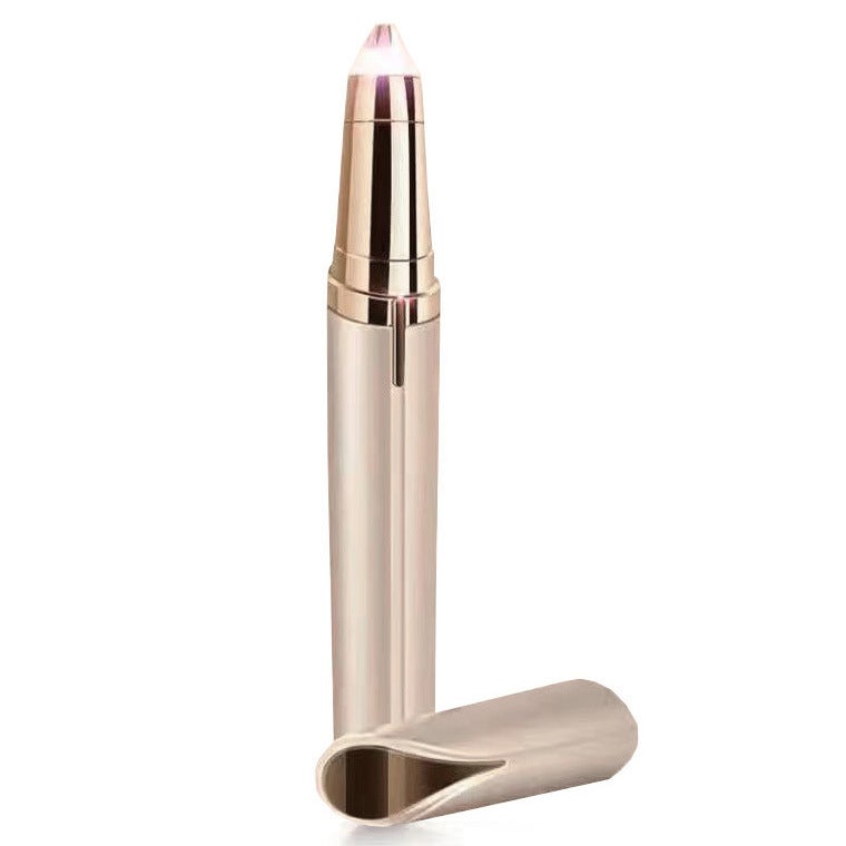 Generic Electric Eyebrow Trimmer for Women Precision Brow Shaping Champagne Gold 