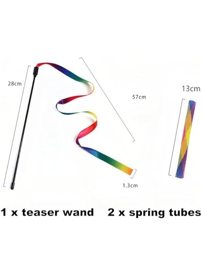 Beauenty 24 PCS Interactive Cat Toys Set for Indoor Cats, Kitten Toys Assortment, Include Cat Tunnel, Cat Teaser Wand, Fluffy Mouse Feather Toy, Jingle Bells Balls Set Toys for Cats Kitty, Tunnel 2 - Image 2