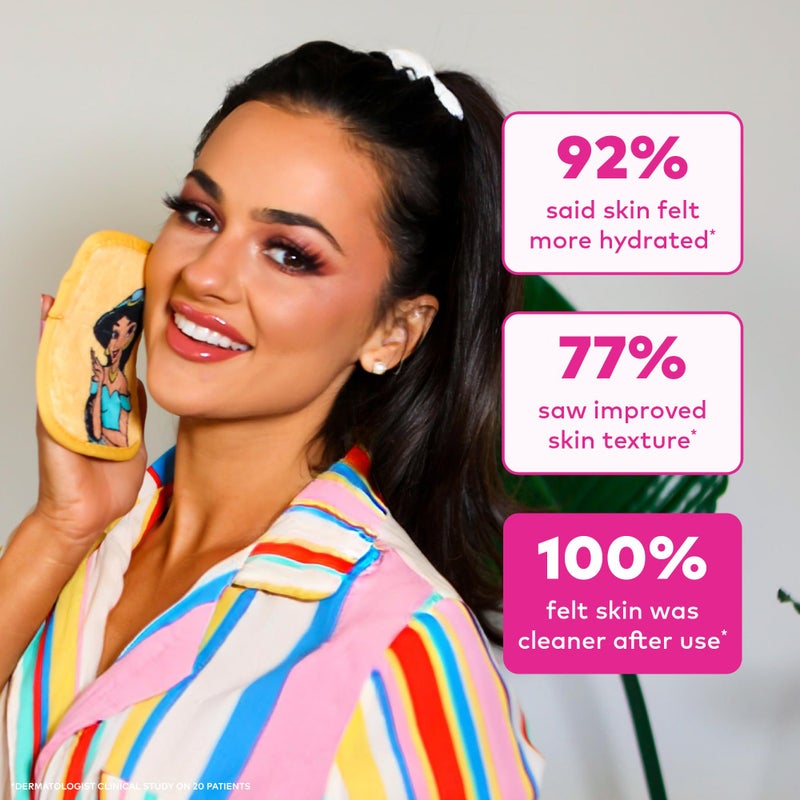 Makeup Eraser The Original MakeUp Eraser, 7-Day Set, Erase All Makeup With Just Water, Including Waterproof Mascara, Eyeliner, Foundation, Lipstick, Sunscreen, and More! (Ultimate Disney Princess), 7ct. - Image 5