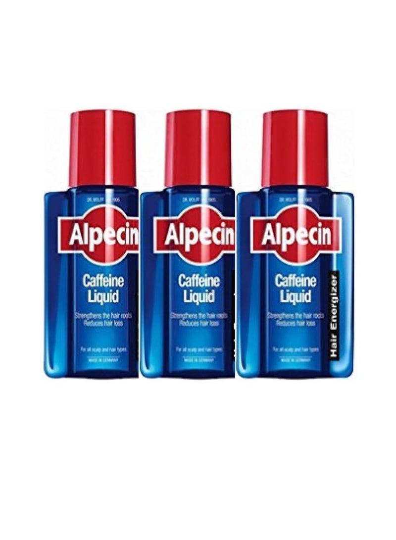 Alpecin Alpecin Caffeine Liquid Hair Tonic 3x 200ml Against Thinning Hair Natural Hair Growth for Men Energizer for Strong Hair Hair Care for Men Made in Germany - Image 1
