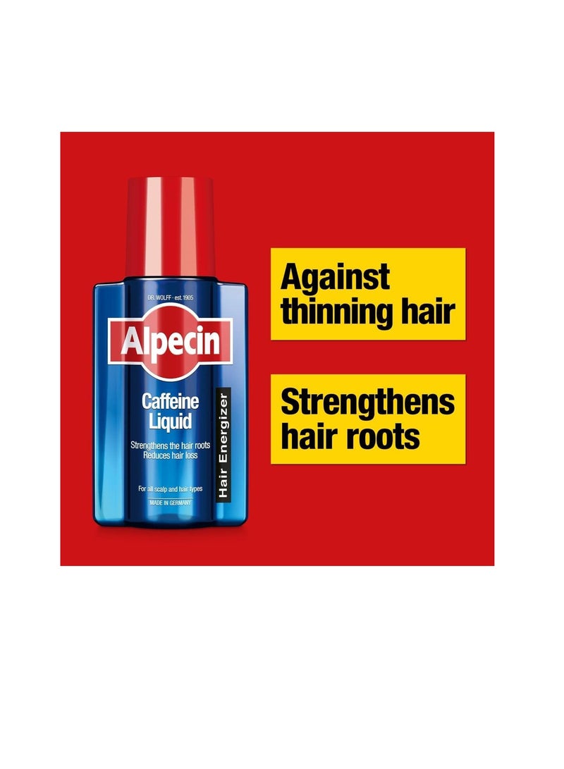Alpecin Alpecin Caffeine Liquid Hair Tonic 3x 200ml Against Thinning Hair Natural Hair Growth for Men Energizer for Strong Hair Hair Care for Men Made in Germany - Image 2
