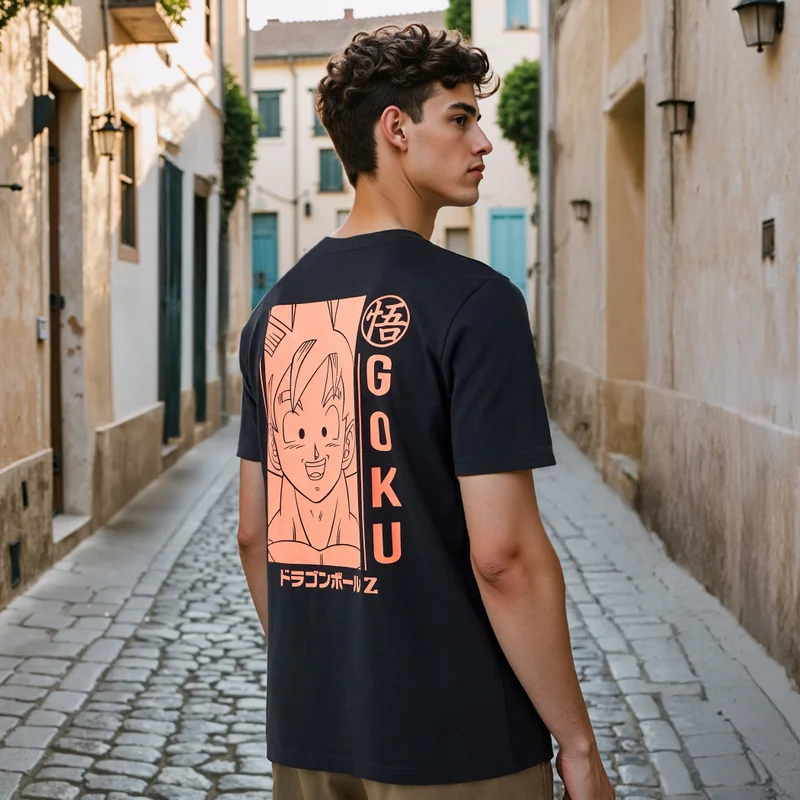 Splash FAV Dragon Ball Z Print Crew Neck T-shirt