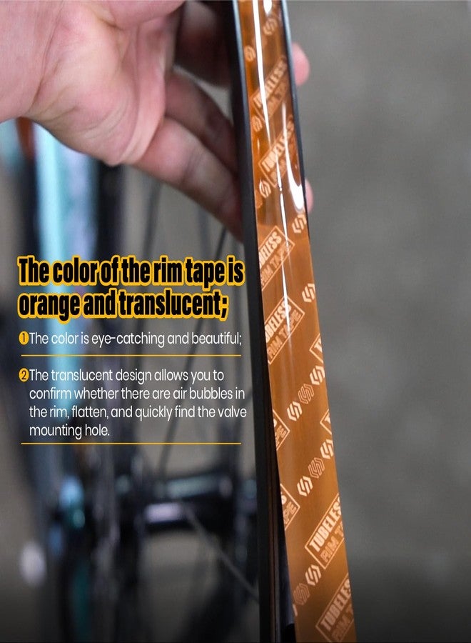 CNCLOL CNC Tubeless Rim Tape,Bike Wheel Rim Tape 10m-Tubular Tube Tapes 19/21/23/25/27/30/32/35mm Width for Tubeless Bicycle/MTB/Road/Gravel Bike Motorcycle Wheel Tire Tape.Semi-Transparent - Image 2