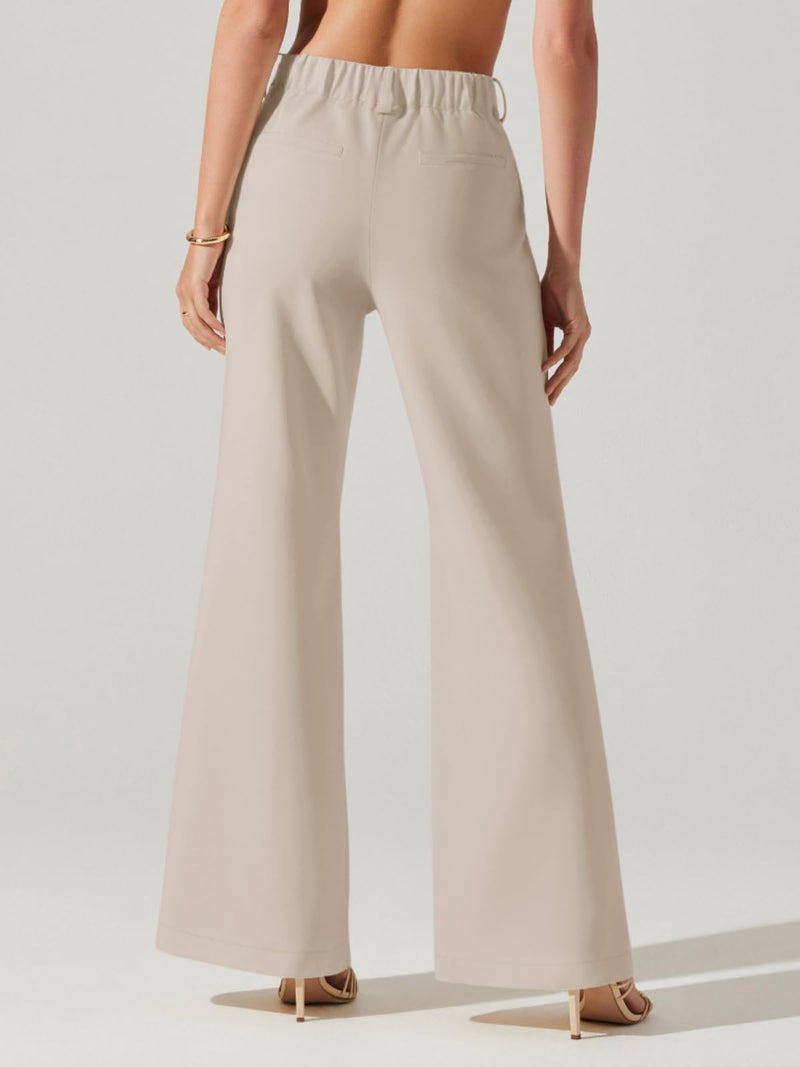 NIMIN Pants for Women Business Casual Flared Leg Work Dressy Trousers High Waisted Bootcut Office Slacks 2026 Fashion Outfits with Pockets Beige Medium - Image 5
