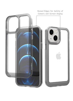 Zchiko iPhone 14 Case 6.1 inch Anti-Yellowing Military Hard Anti-Explosion Back Ultra Thin Transparent Case Anti-Drop Shockproof Protection Anti-Scratch Compatible with iPhone 14 Clear Grey Cover Grey  - Image 3