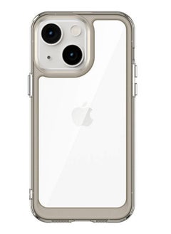 Zchiko iPhone 14 Case 6.1 inch Anti-Yellowing Military Hard Anti-Explosion Back Ultra Thin Transparent Case Anti-Drop Shockproof Protection Anti-Scratch Compatible with iPhone 14 Clear Grey Cover Grey  - Image 1