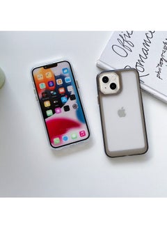 Zchiko iPhone 14 Case 6.1 inch Anti-Yellowing Military Hard Anti-Explosion Back Ultra Thin Transparent Case Anti-Drop Shockproof Protection Anti-Scratch Compatible with iPhone 14 Clear Grey Cover Grey  - Image 5