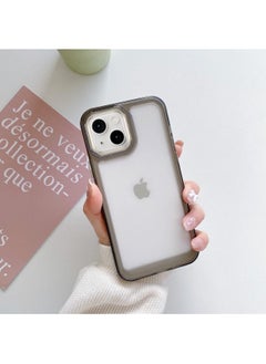 Zchiko iPhone 14 Case 6.1 inch Anti-Yellowing Military Hard Anti-Explosion Back Ultra Thin Transparent Case Anti-Drop Shockproof Protection Anti-Scratch Compatible with iPhone 14 Clear Grey Cover Grey  - Image 4