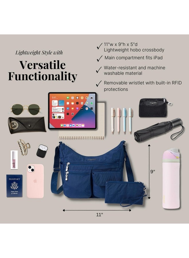 Baggallini Everywhere Bagg - Hobo Crossbody Bag for Women with RFID Wristlet - Water-resistant Travel Bag - Image 3
