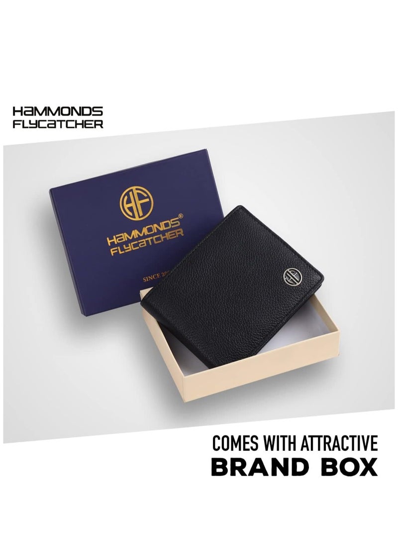 HAMMONDS FLYCATCHER RFID Protected Premium Leather Wallet for Men, Black, Classic - Image 3