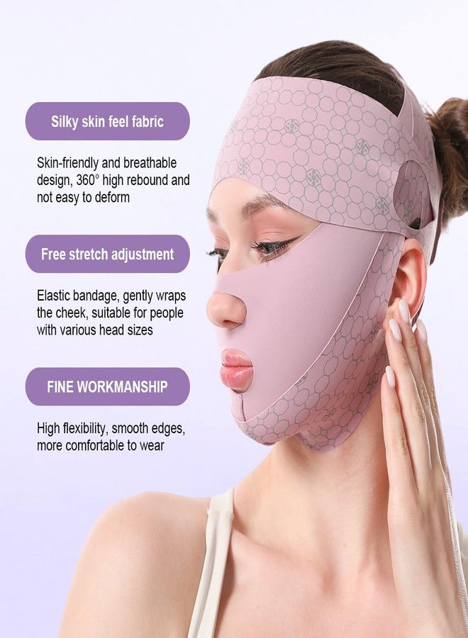 Face Strap Forehead Lift Band, 3 in 1 Face Double Lift Chin Belt for Sleep Mask, Comfortable Pressure Forehead Band Face Lifting Vshaped Belt - Image 4