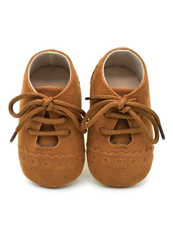 Toddler Prewalker Lace Up Shoe Brown  - Image 1