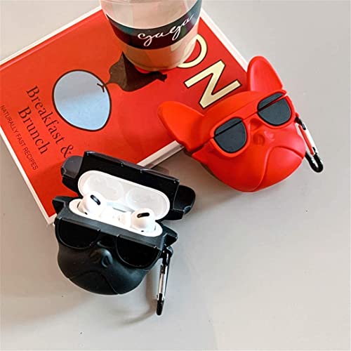 FOLX FAC22 Air-Pods 3rd Gen Soft Silicone Protective Case 3D Design Shockproof Case Cover with Anti-Lost Metal Keyring Compatible for Apple AirPods 3RD Gen [ AIRPOD NOT Included ] (Black Dog) - Image 4