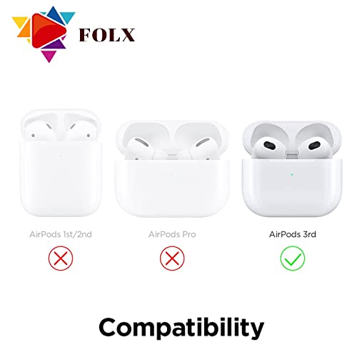 FOLX FAC22 Air-Pods 3rd Gen Soft Silicone Protective Case 3D Design Shockproof Case Cover with Anti-Lost Metal Keyring Compatible for Apple AirPods 3RD Gen [ AIRPOD NOT Included ] (Black Dog) - Image 5