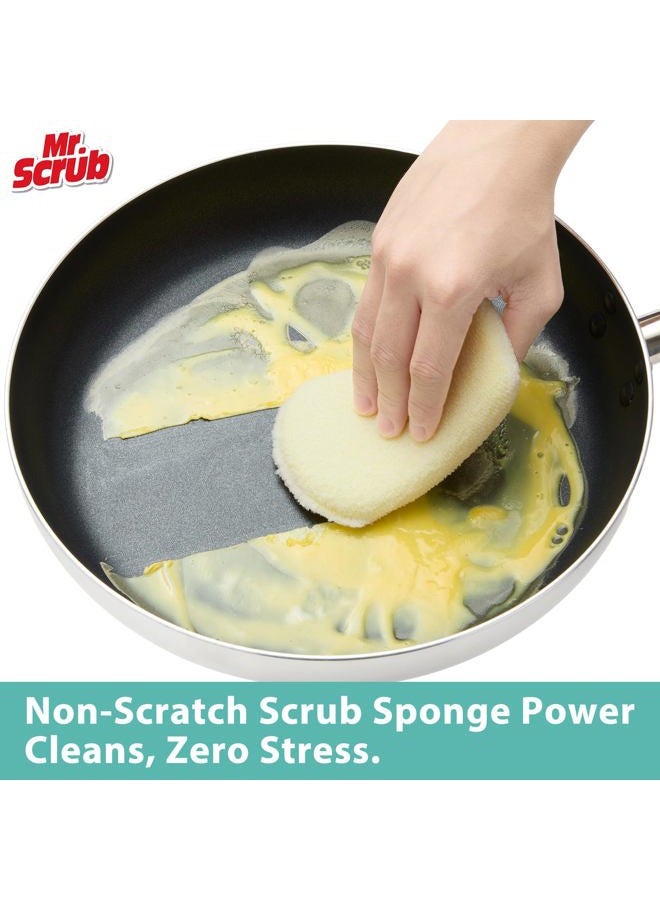 Mr. Scrub Sponges Kitchen Scrub Dish Sponge Scouring Pad, 12 Pcs Cleaning Soap Brush Dishwashing Supplies for Dawn, Magic Dinnerware Sets Toilet Towels Cloth Holder Sink Pan Pot Eraser - Image 3