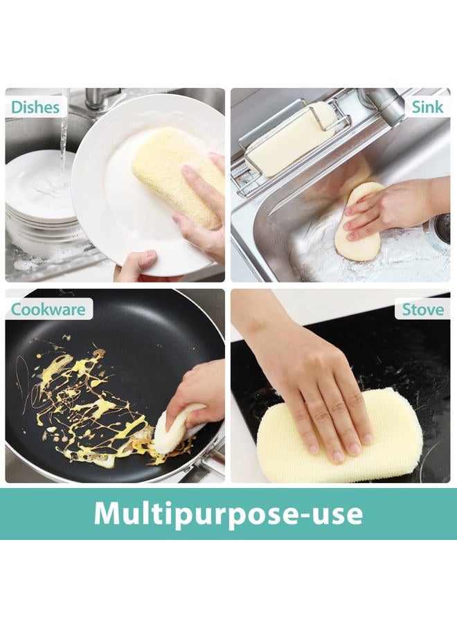 Mr. Scrub Sponges Kitchen Scrub Dish Sponge Scouring Pad, 12 Pcs Cleaning Soap Brush Dishwashing Supplies for Dawn, Magic Dinnerware Sets Toilet Towels Cloth Holder Sink Pan Pot Eraser - Image 5