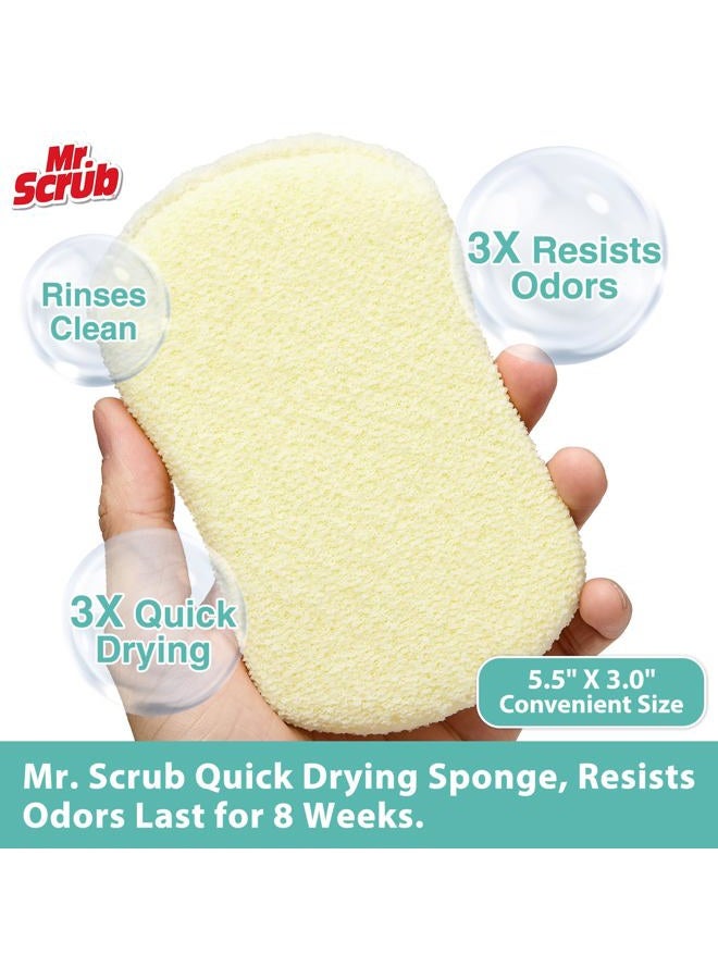 Mr. Scrub Sponges Kitchen Scrub Dish Sponge Scouring Pad, 12 Pcs Cleaning Soap Brush Dishwashing Supplies for Dawn, Magic Dinnerware Sets Toilet Towels Cloth Holder Sink Pan Pot Eraser - Image 2