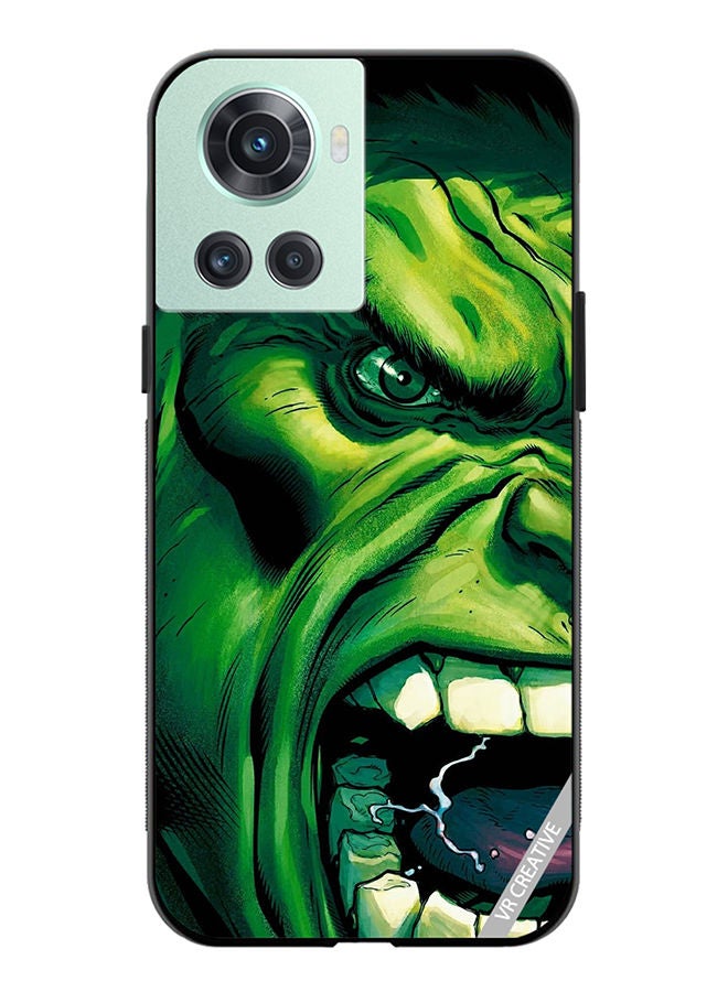 VR CREATIVE Protective Case Cover For OnePlus 10R Hulk Face Design Multicolour - Image 1
