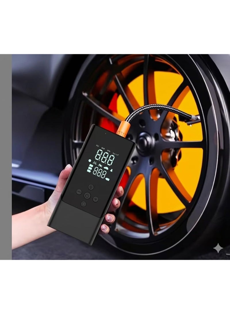 Meridian 8-in-1 Portable Car Jump Starter and Tire Inflator (180 PSI) – Heavy-Duty Emergency Air Compressor with Digital Pressure Display, Auto Shut-Off, and LED Light - Image 2