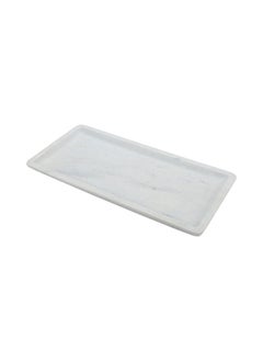 Restaurantware Restaurantware-11.8 Inch x 5.7 Inch Marble Serving Tray, 1 Veining Marble Food Tray - Scratch Resistant, Raised Edges, Italian Marble Marble Platter, Rectangular, For Appetizers and Entrees  - Image 1