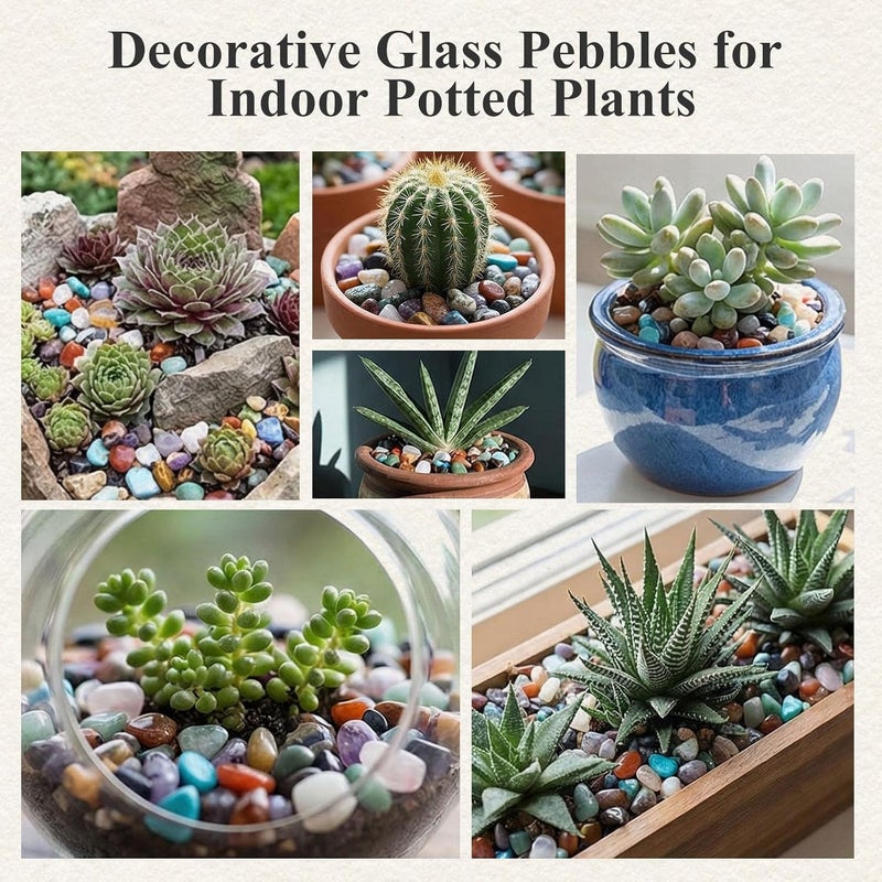 JOHOUSE Quartz Stones Tumbled Chips Stone Crushed Crystal Natural Rocks Assorted Stone for Home Decoration Vases Plants Succulents Cactus About 1lb(450g),10 Different Kinds - Image 5