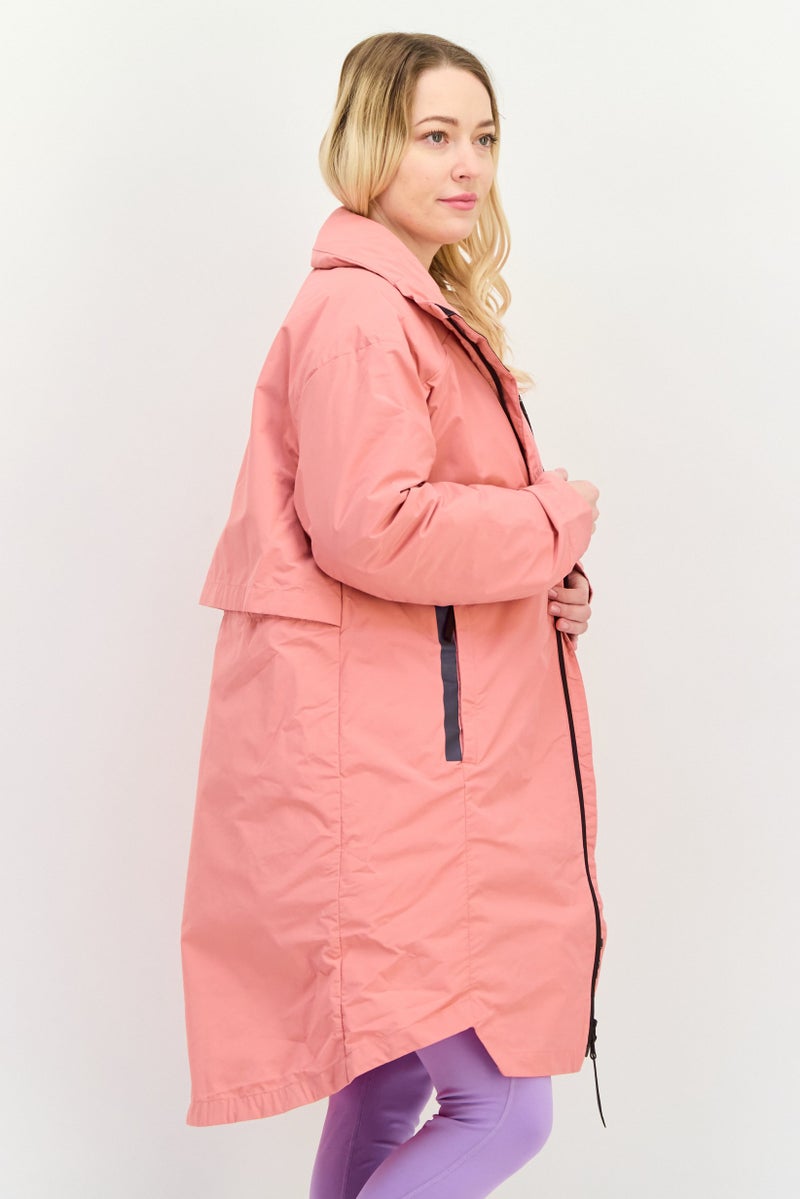 Adidas Women Sportswear Fit 2 Pcs High Neck Outdoor Jacket, Pink - Image 3